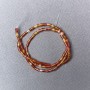 Carnelian natural stone beads, faceted, diameter 2x5mm±, thread length 38cm±