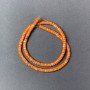 Orange Variscite Beads (unprepped) Rondelle, diameter 4.5×2.5 mm±, length 38 cm± on fishing line