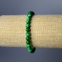 Bracelet Chrysoprase (artificial acrylic) smooth bead, diameter 6.5 mm ±, length 18 cm (stretch)