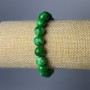 Bracelet Chrysoprase (artificial acrylic) smooth bead, diameter 10mm±, length 18cm (stretch)