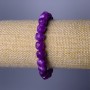 Sugilite Bracelet with Natural Stone, Faceted Cubes, 9mm diameter, 18cm (stretch)