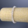 Bracelet Mountain Crystal Natural Stone Faceted Cube Beads, 5.5 mm diameter, 18 cm length (stretch)