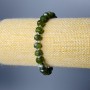 Canadian Jadeite Bracelet, Natural Stone Beaded Rondelle, 8x6mm, ~, 18cm (stretch) with seed beads