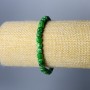 Chrysoprase Bracelet with Natural Stone, Faceted Cubes, 5.5 mm approx., Stretch, 18 cm