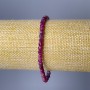 Natural Tourmaline Bracelet with Faceted Cubed Beads, 4 mm diameter, 18 cm length (stretch)