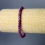 Bracelet Ruby Natural Stone Faceted Cube, diameter 4mm±, length 18cm (stretch)