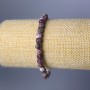 Bracelet, Natural Tourmaline, faceted cube beads, 5mm diameter, stretch 18cm