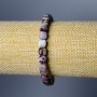 Bracelet Natural Tourmaline Beads Faceted Cubes, 7mm Dia., 18cm Length (Stretch)