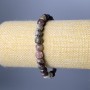 Natural Tourmaline Bracelet, Faceted Cube Beads, 7mm diameter, 18cm length (stretch)