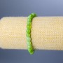 Bracelet Jade natural stone smooth bead, diameter 6.5mm±, length 18cm (stretch)
