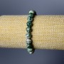 Moss Agate Bead Bracelet, smooth round beads 8mm diameter, stretchy, 18 cm length
