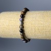 Petersite Natural Stone Bracelet, smooth beads, 6.5 mm diameter, adjustable stretch 18 cm