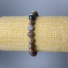 Petersite Natural Stone Bracelet, smooth round bead, diameter 8.5 mm, stretchy, length 18 cm