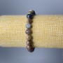 Petersite Natural Stone Bracelet, smooth round bead, diameter 8.5 mm, stretchy, length 18 cm