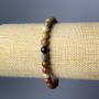 Bracelet Jasper Natural Stone Smooth Bead, diameter 6.5mm ±, length 18cm (stretch)