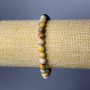 Agate Bracelet Moroccan Natural Stone Smooth Bead, diameter 7mm±, length 18cm (stretch)