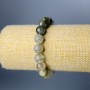 Rutilated Quartz Bracelet Hairy Quartz Smooth Bead, 10mm diameter ±, length 18cm (stretch)