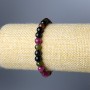 Tourmaline Bracelet, Natural Stone, Smooth Bead, diameter 6.5mm±, length 18cm (stretch)