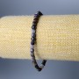 Sapphire Bracelet, Natural Stone, Faceted Cube, 4.5 mm diameter, 18 cm length (stretch)