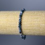 Kyanite Natural Stone Bead-cut Cube Bracelet, 4.5mm diameter, 18cm length (stretch)