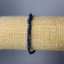 Natural Sponge Coral Beaded Bracelet with Cubic Cut Stones, 4mm diameter, 18cm length (Stretch)