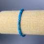 Apatite Bracelet with Natural Stone, Graded Cubes, 5mm diameter, 18 cm (stretch)