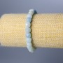 Bracelet Aquamarine Natural Stone Faceted Cube, diameter 7mm±, length 18cm (stretch)
