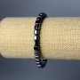 Hematite Cube Bracelet, 6mm diameter, 18 cm (stretch)