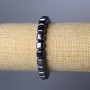 Hematite Cubes Bracelet, diameter 8mm±, length 18cm (stretch)