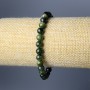 Diopside Bracelet, Natural Stone, Smooth Bead, 6.5 mm diameter, 18 cm length (stretch)