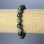 Diopside Bracelet Natural Stone Smooth Beads, Diameter 10.5mm, Length 18cm (Stretch)