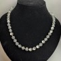 Opal Glass Beads White Matte Smooth Round Bead, diameter 8mm±, length 49cm±