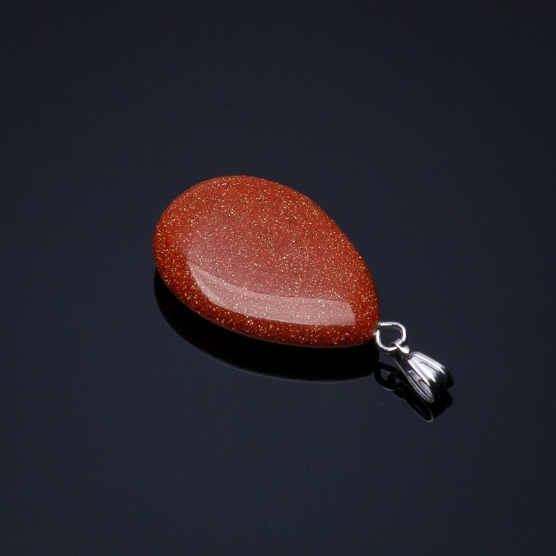 Drop Pendant Aventurine (Synthetic) Gold 2.5x1.7cm (+/-)
