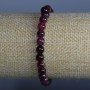 Tourmaline Rubellite Bracelet, natural stone, smooth bead, diameter 6mm±, length 18cm (stretch)