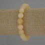 Bracelet Citrine Natural Stone Bead, faceted sphere, diameter 10mm, length 18cm (stretch)