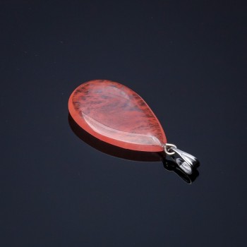 Chalcedony Drop Pendant, 2.5x1.7cm (+/-)