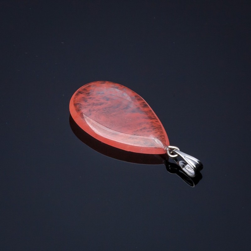 Chalcedony Drop Pendant, 2.5x1.7cm (+/-)
