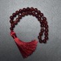 Chedkhy Sar­dolyk natural stone smooth bead, diameter 10mm±, 33 beads, with metal inlays