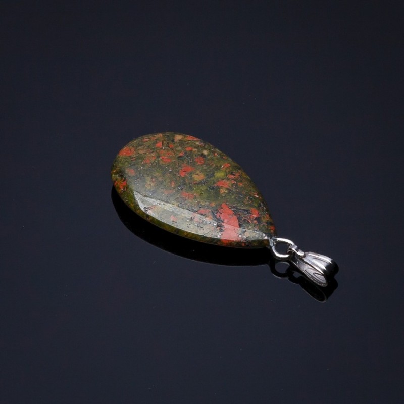 Teardrop Pendant Heliotrope 2.5x1.7cm (+-)