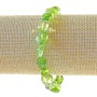 Bracelet Green Crystals, plated to Chrome Diopside, faceted beads, diameter 10x12mm, length 18cm, stretch
