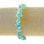 Bracelet Amazonite natural stone chip, diameter 6×3mm, length 18cm ± (stretch)