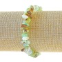 Bracelet Chrysoprase natural stone nugget, diameter 7x3mm±, length 18cm± (stretch)