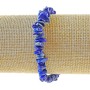 Lapis Lazuli Natural Stone Bead Bracelet, 7x2 mm Chips, Length 18 cm (stretch)