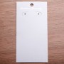 Earring Display Card 11.5×6 cm, white cardboard, pack of 100