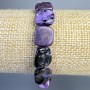 Charoite Bracelet with natural stone, large faceted beads, diameter 11×13mm, length 18cm± (stretch)