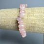 Bracelet Pink Quartz natural stone faceted, diameter 11x7mm±, length 18cm± (stretch)