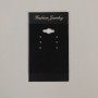 Display tray for earrings black velvet 7x4 cm black plastic 100 pcs