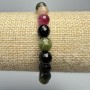 Bracelet Turquoise? Wait: Turmaline natural stone faceted bead, diameter 8mm+-, length 18cm+- (stretch)