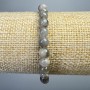 Bracelet Labradorite natural stone smooth bead, diameter 6mm+-, length 18cm+- (stretch)