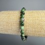 Bracelet Zoisite natural stone faceted bead, diameter 6mm±, length 18cm± (stretch)